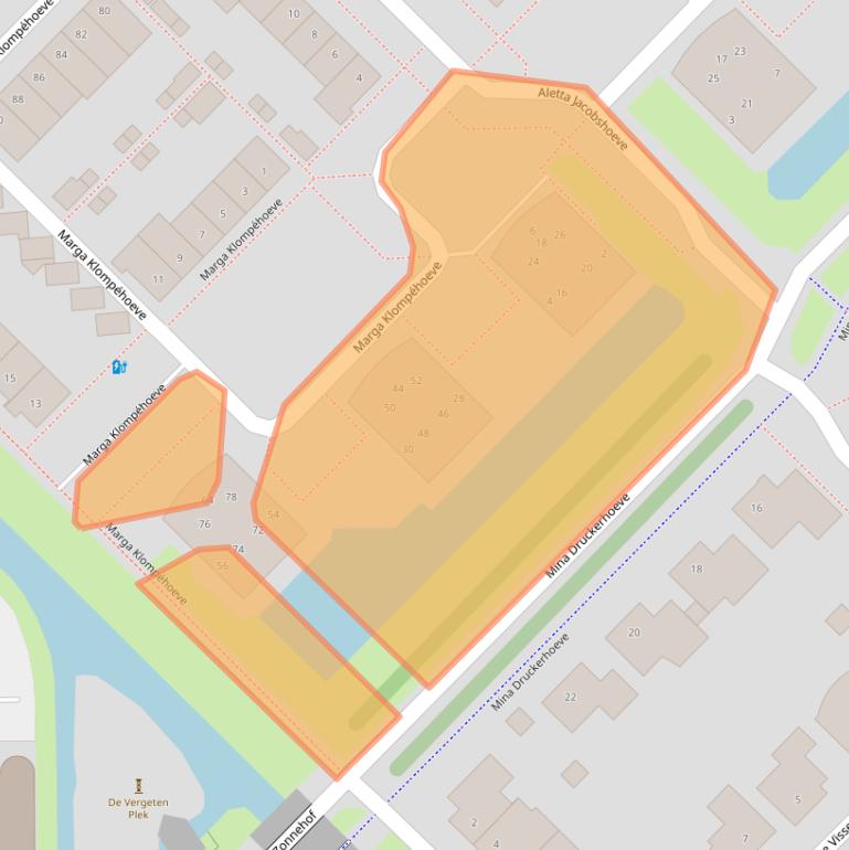 Kaart van postcodegebied 2743HX.