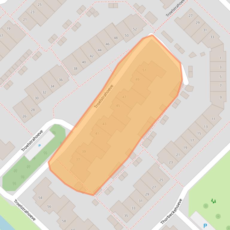 Kaart van postcodegebied 2743JG.