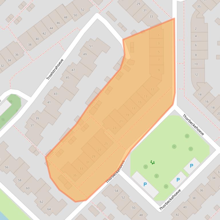 Kaart van postcodegebied 2743JH.