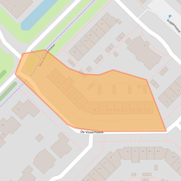 Kaart van postcodegebied 2743JJ.