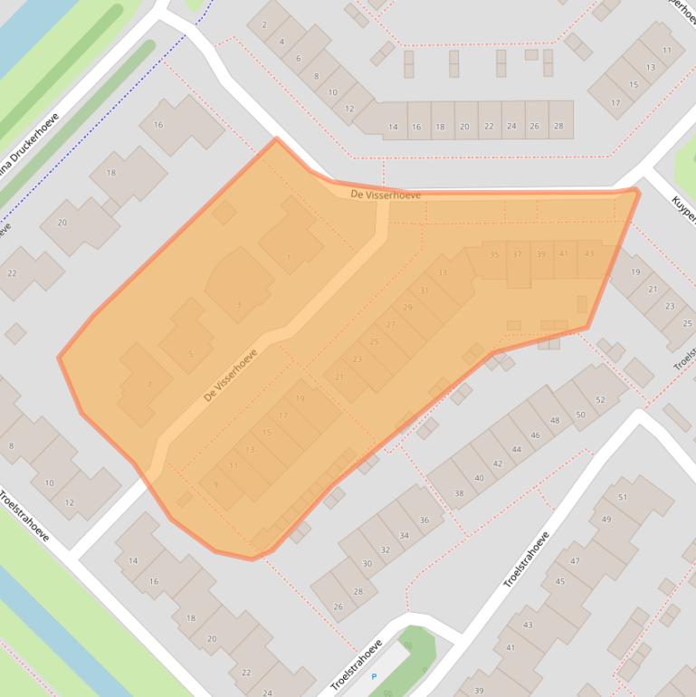 Kaart van postcodegebied 2743JK.