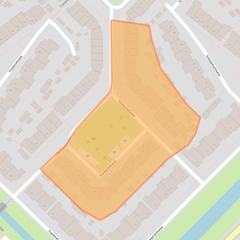 Kaart van postcodegebied 2743JS.