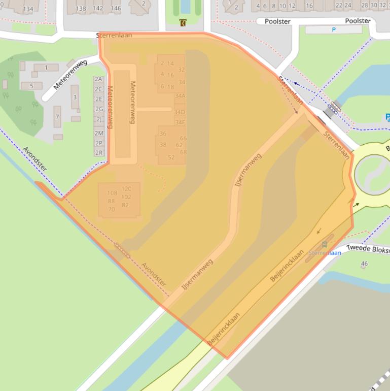 Kaart van postcodegebied 2743LB.
