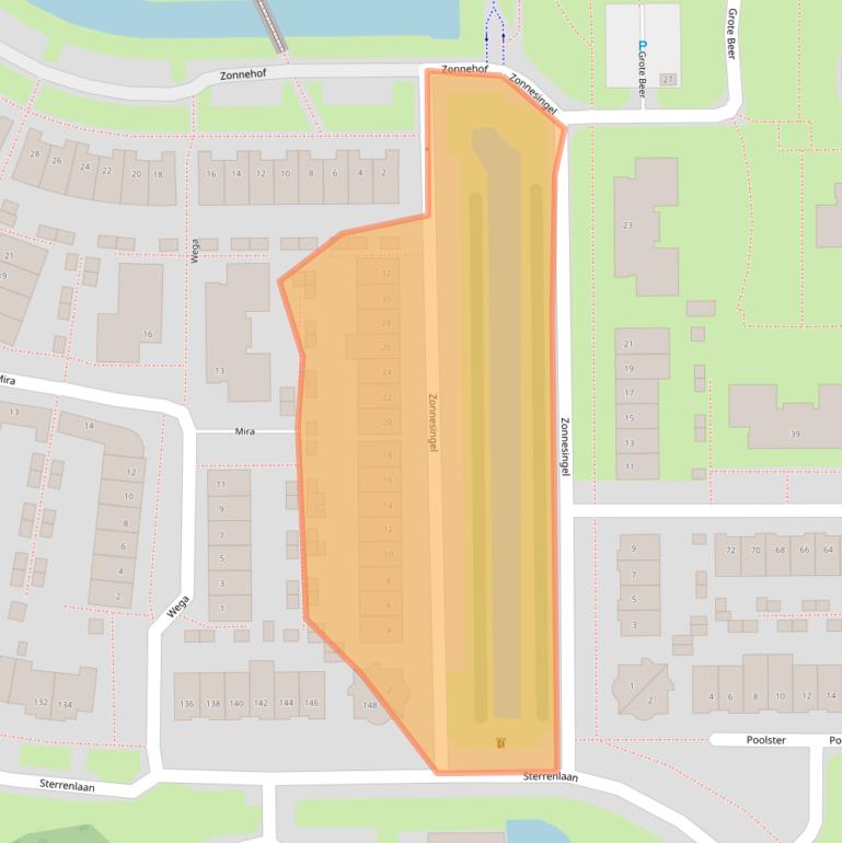 Kaart van postcodegebied 2743LL.