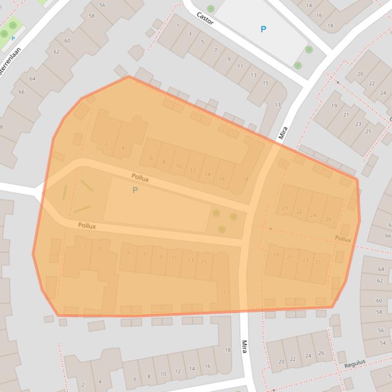 Kaart van postcodegebied 2743MC.