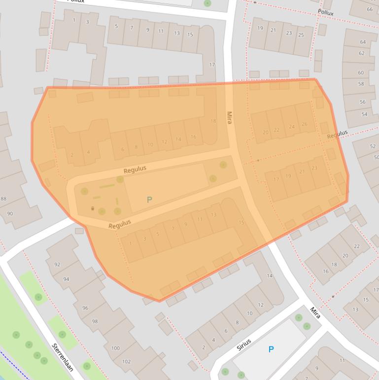 Kaart van postcodegebied 2743MD.