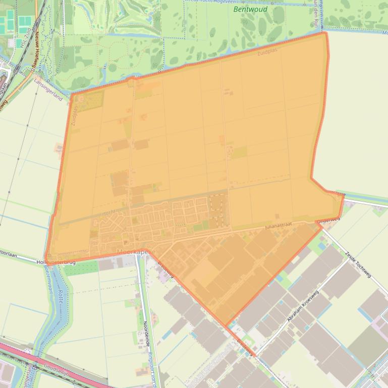 Kaart van postcodegebied 2751.
