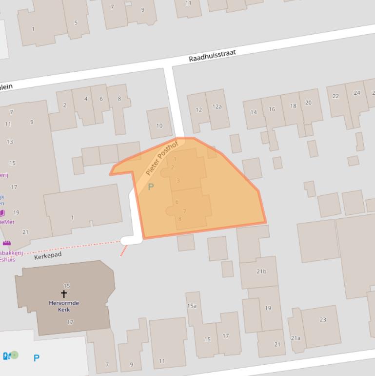 Kaart van postcodegebied 2751AP.