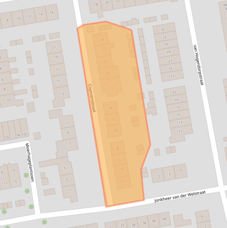 Kaart van postcodegebied 2751AR.