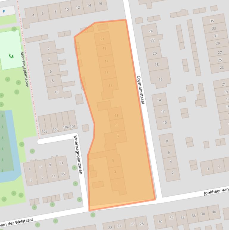 Kaart van postcodegebied 2751AS.