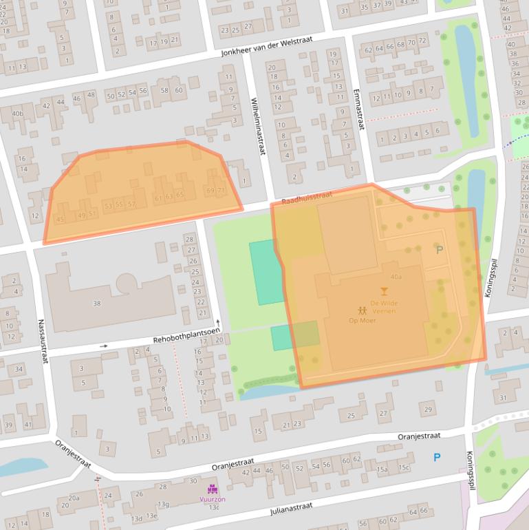 Kaart van postcodegebied 2751AW.
