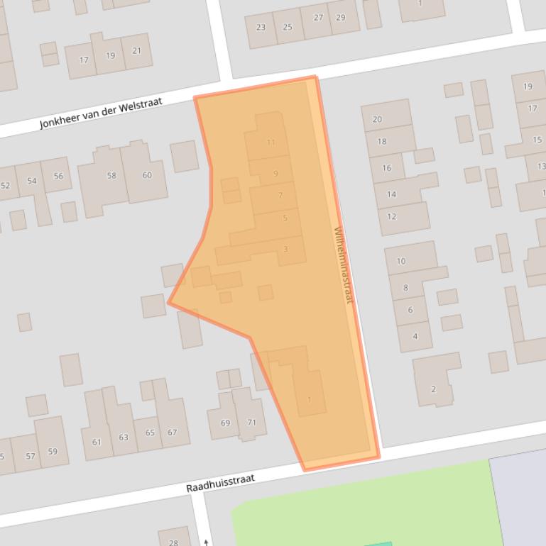 Kaart van postcodegebied 2751BL.