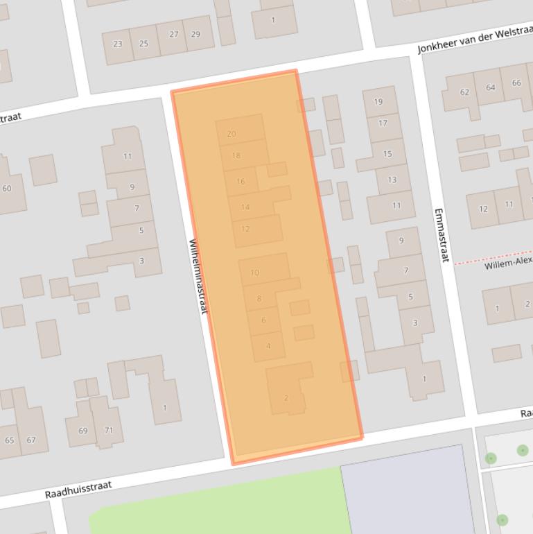 Kaart van postcodegebied 2751BM.