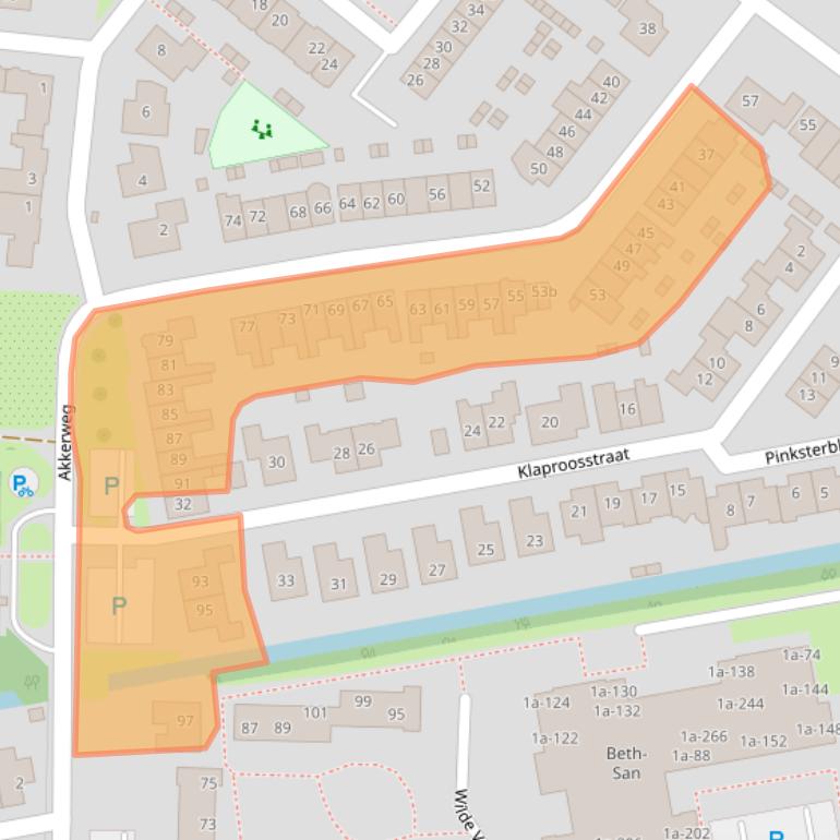 Kaart van postcodegebied 2751CJ.