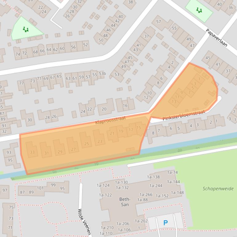 Kaart van postcodegebied 2751CM.