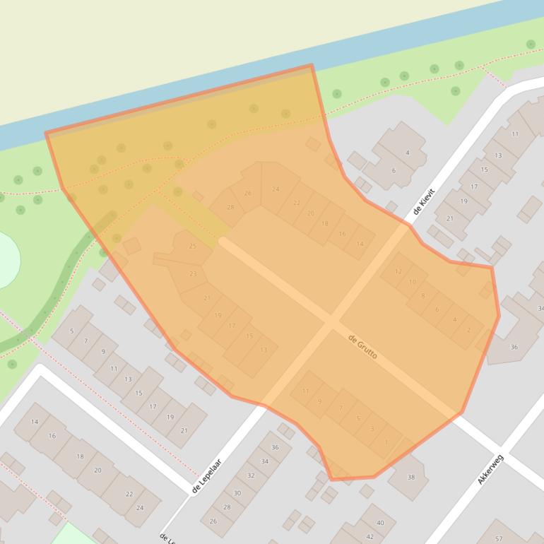 Kaart van postcodegebied 2751CT.
