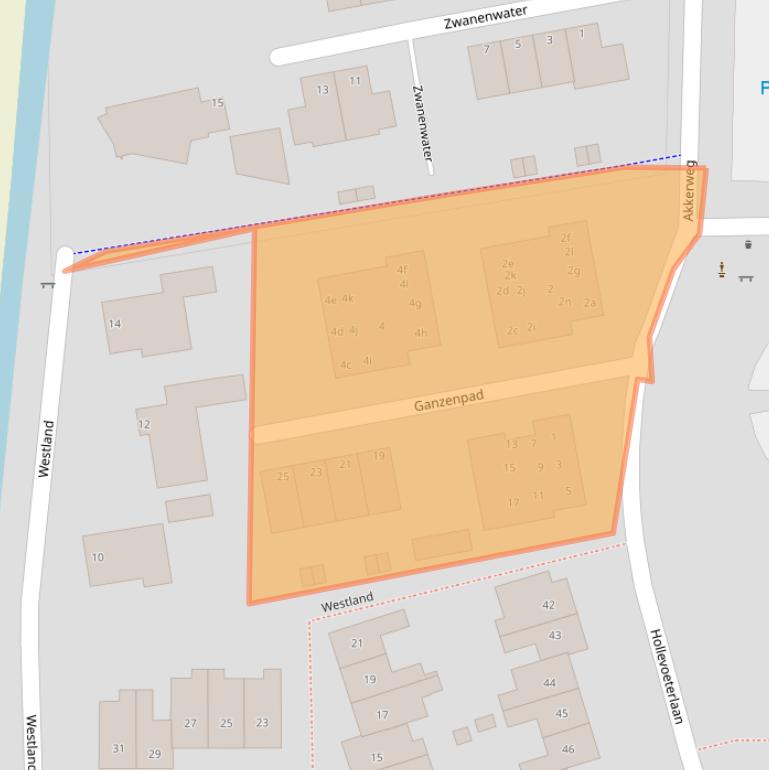 Kaart van postcodegebied 2751CZ.