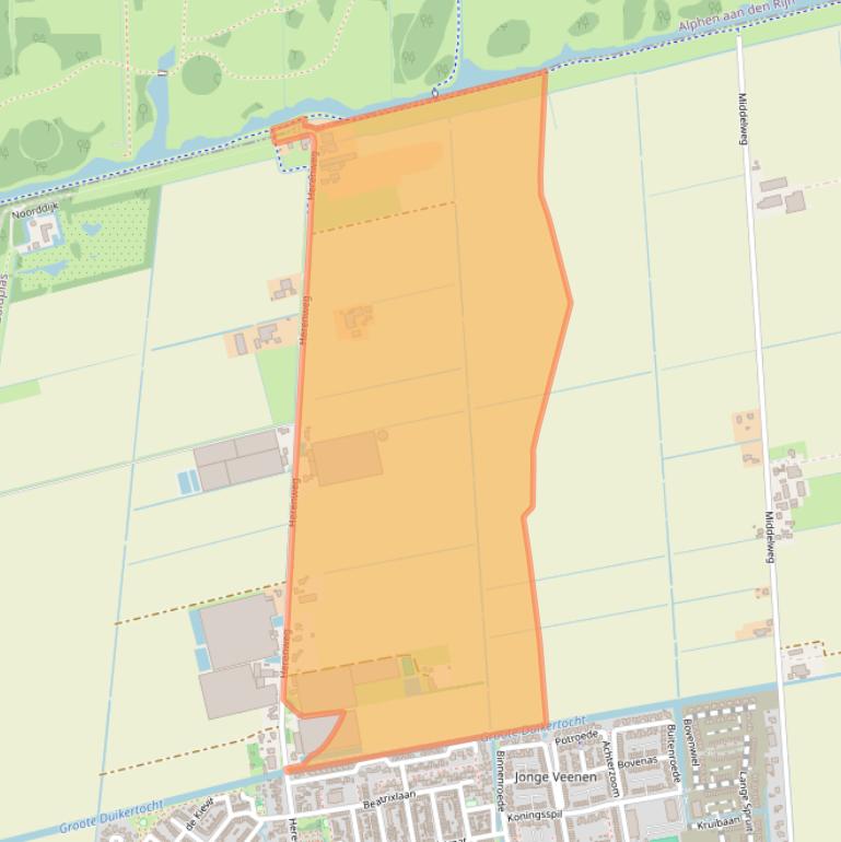 Kaart van postcodegebied 2751DB.