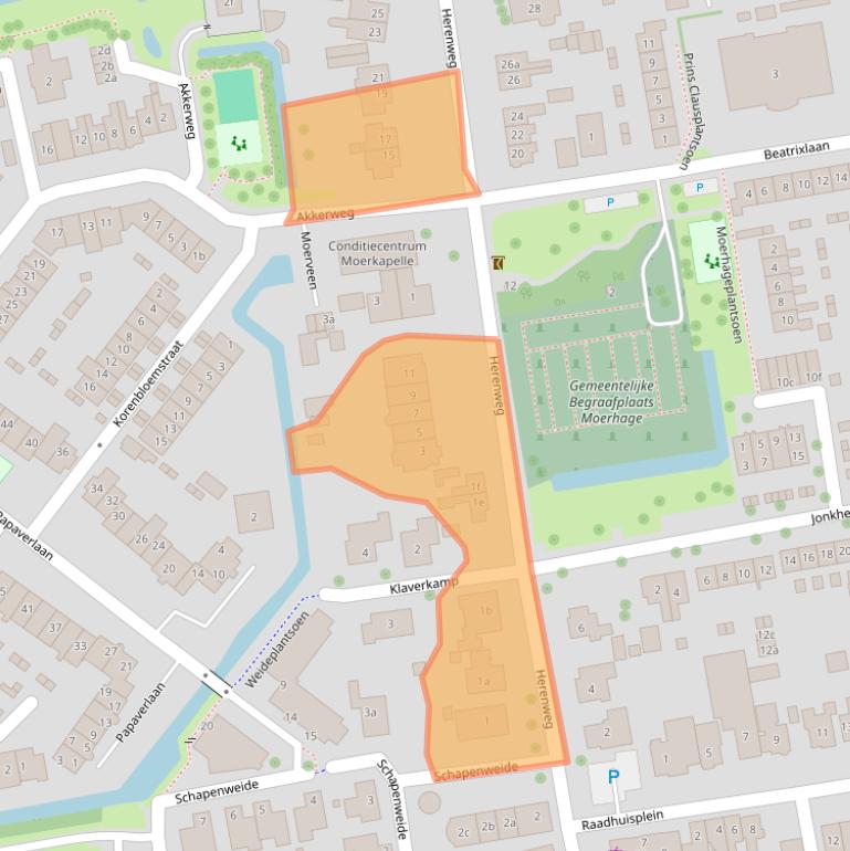 Kaart van postcodegebied 2751DE.