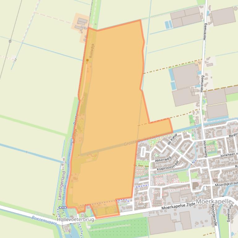 Kaart van postcodegebied 2751DJ.