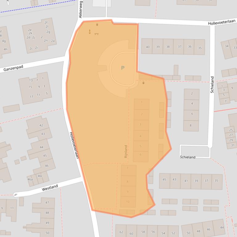 Kaart van postcodegebied 2751DS.