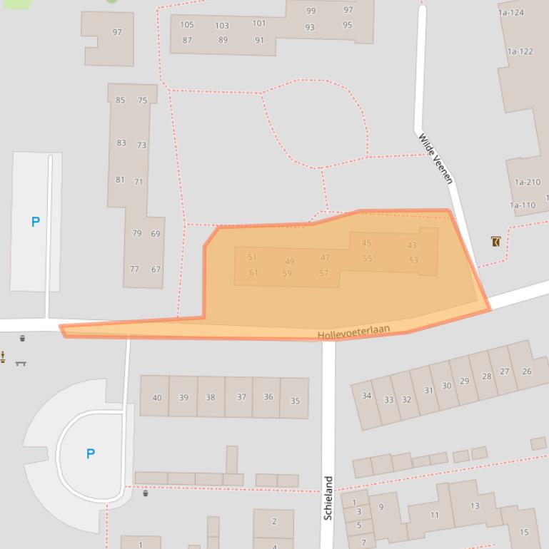 Kaart van postcodegebied 2751EH.