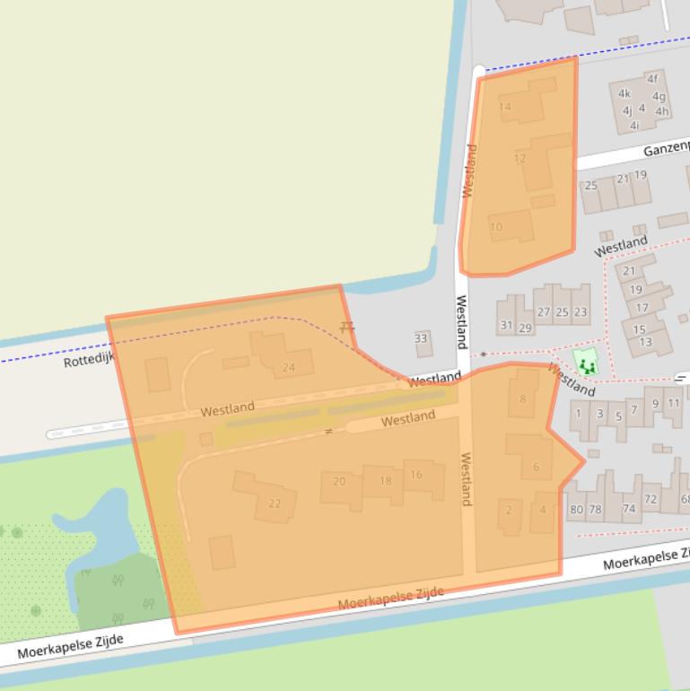 Kaart van postcodegebied 2751EK.