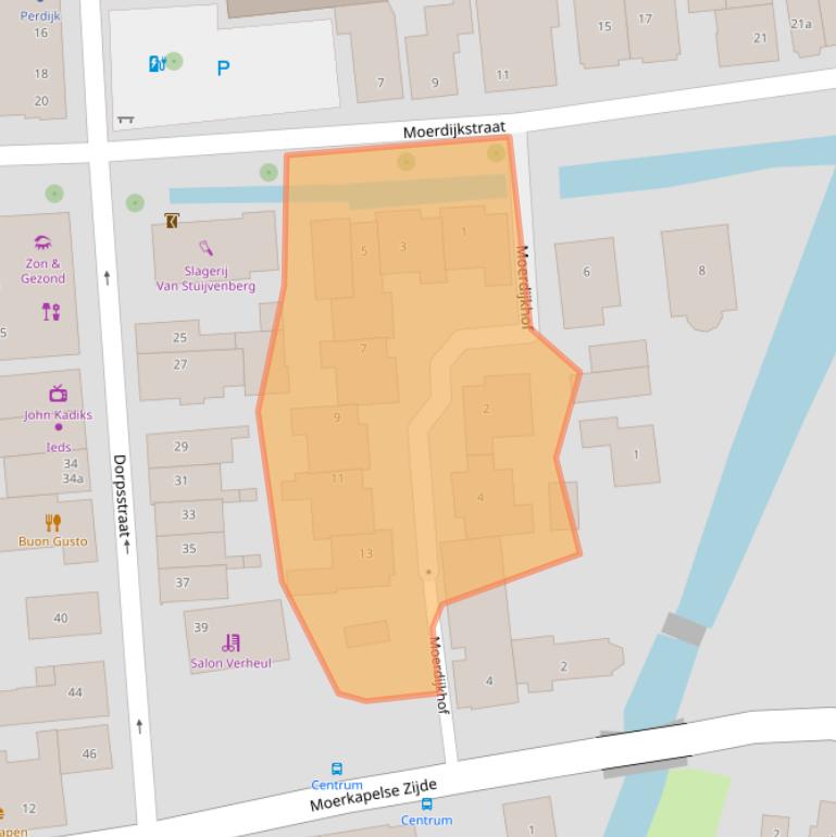 Kaart van postcodegebied 2751EN.