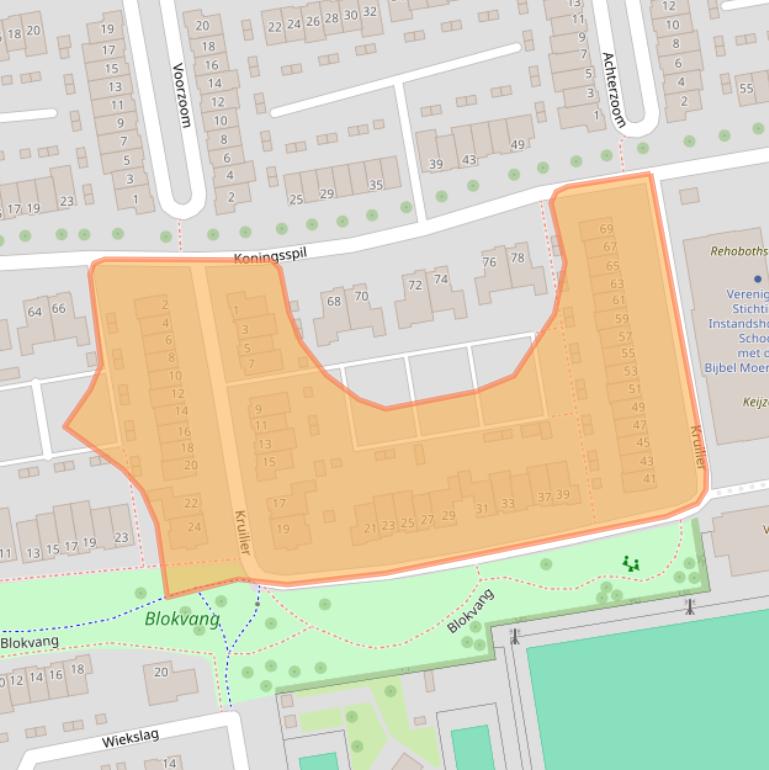 Kaart van postcodegebied 2751ET.