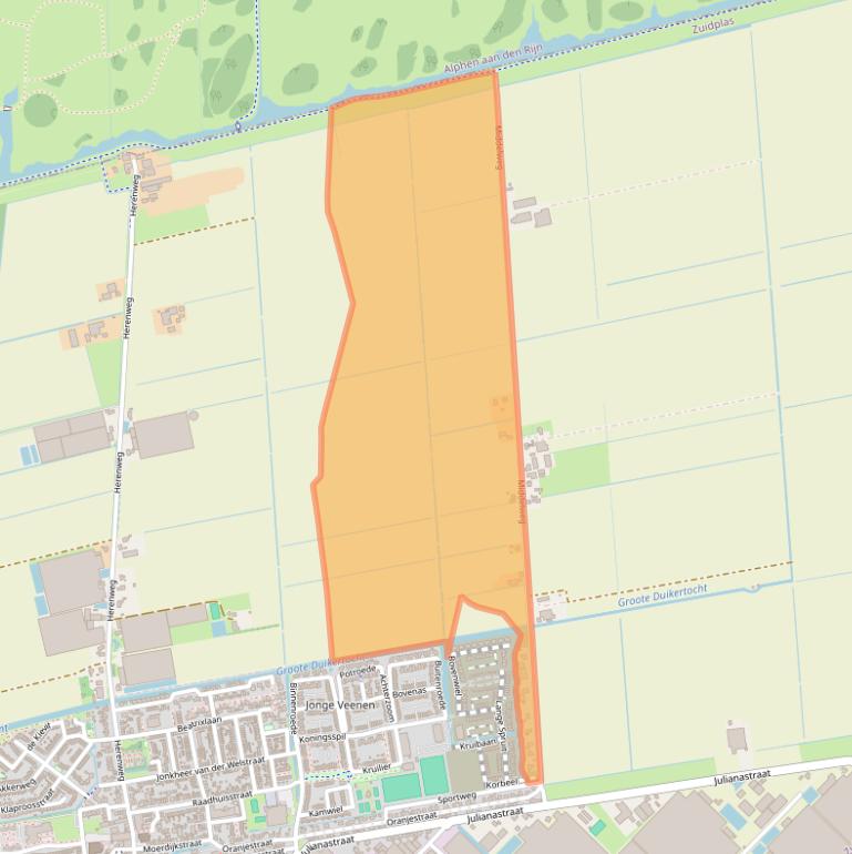 Kaart van postcodegebied 2751GJ.