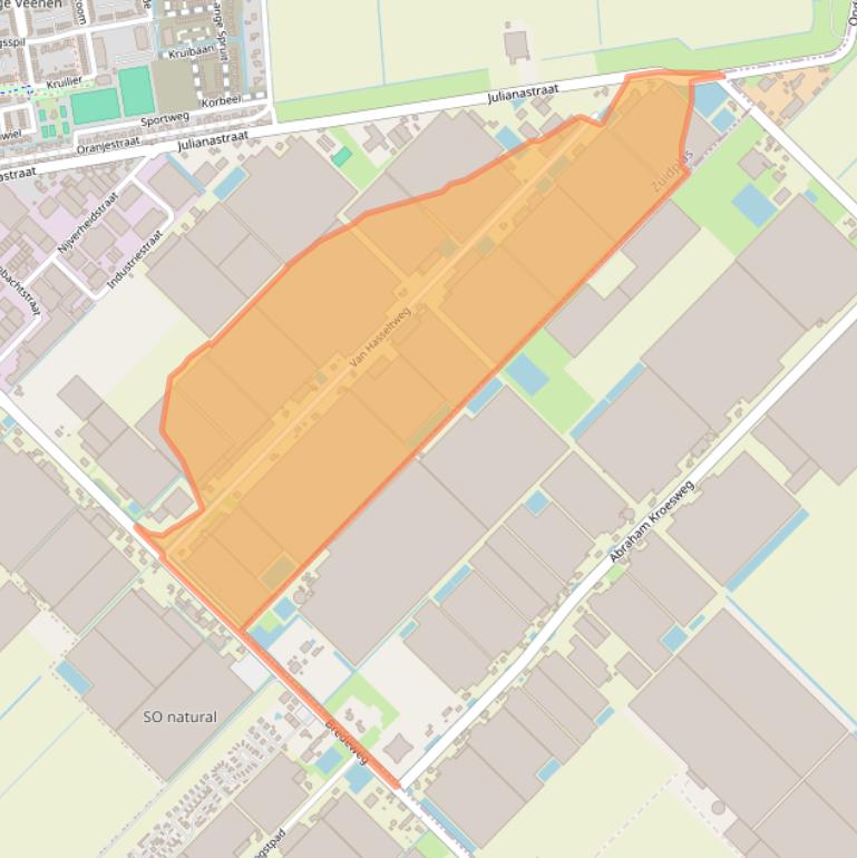 Kaart van postcodegebied 2751GZ.