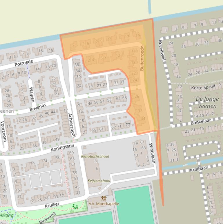Kaart van postcodegebied 2751HC.