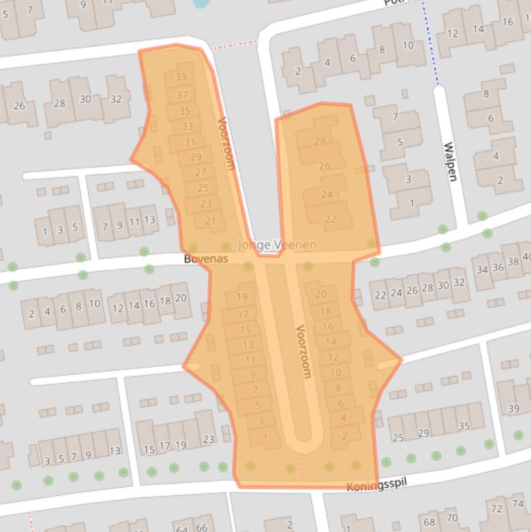 Kaart van postcodegebied 2751HD.