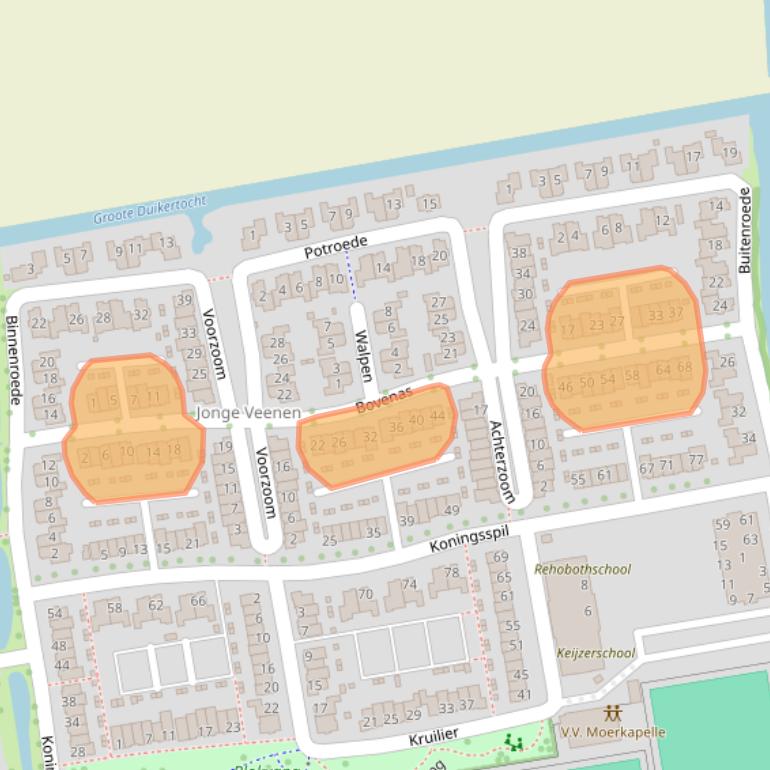 Kaart van postcodegebied 2751HG.