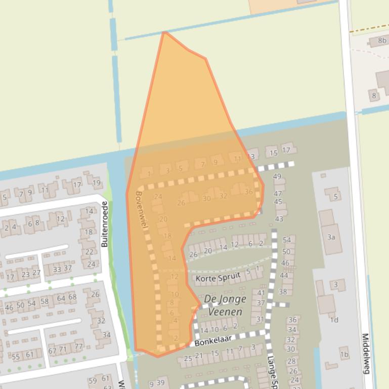 Kaart van postcodegebied 2751HR.