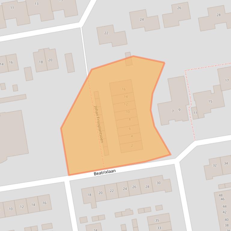 Kaart van postcodegebied 2751XR.