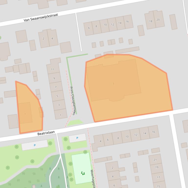 Kaart van postcodegebied 2751XT.