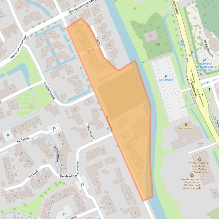 Kaart van postcodegebied 2761AE.