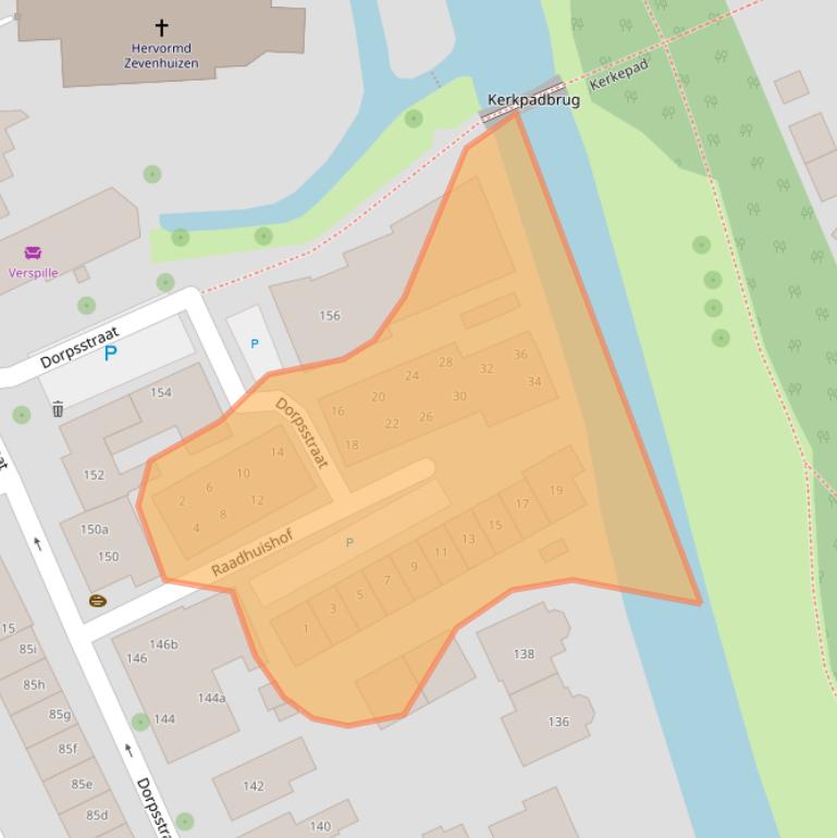 Kaart van postcodegebied 2761AM.