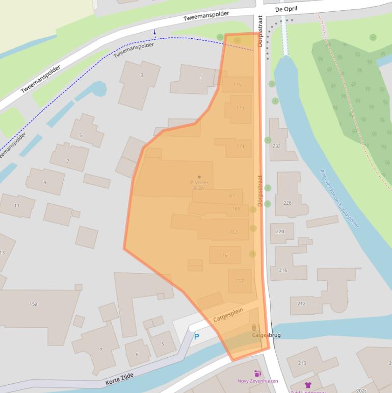 Kaart van postcodegebied 2761AR.