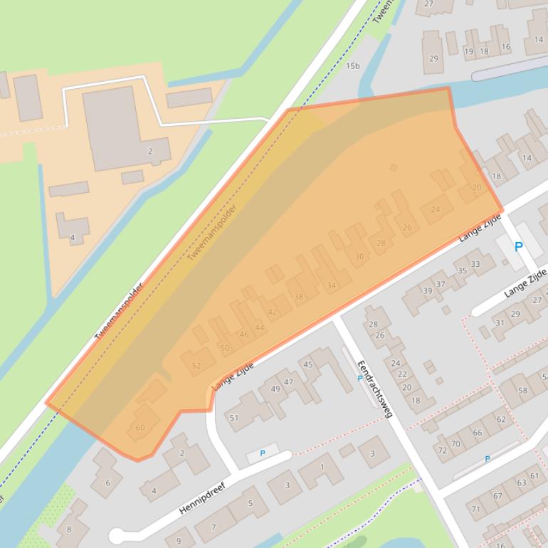 Kaart van postcodegebied 2761AW.