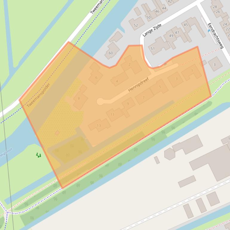 Kaart van postcodegebied 2761BA.