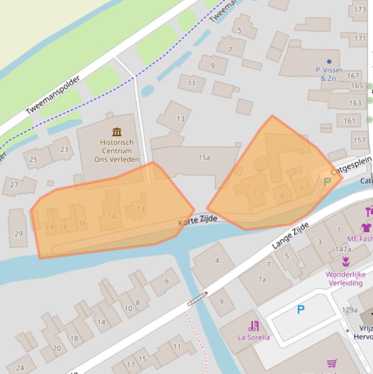 Kaart van postcodegebied 2761BB.