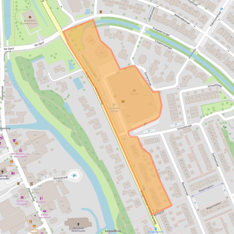 Kaart van postcodegebied 2761BJ.