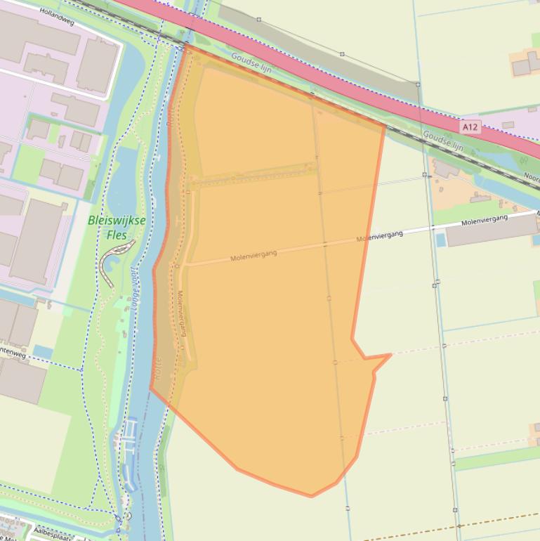 Kaart van postcodegebied 2761BK.