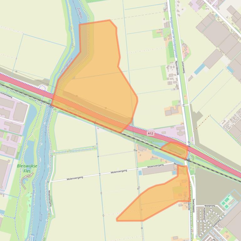 Kaart van postcodegebied 2761BP.