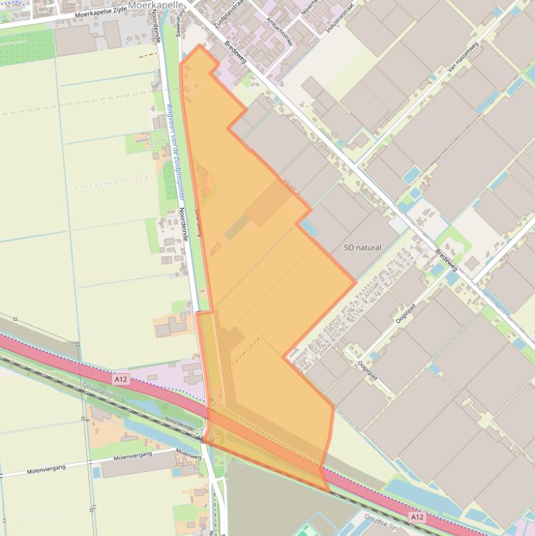 Kaart van postcodegebied 2761BT.