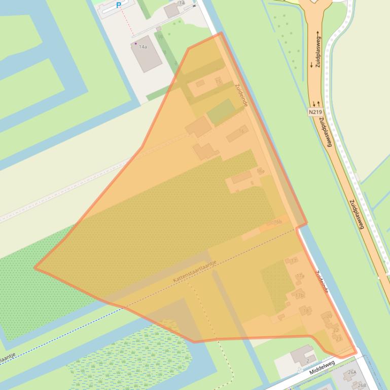 Kaart van postcodegebied 2761DB.