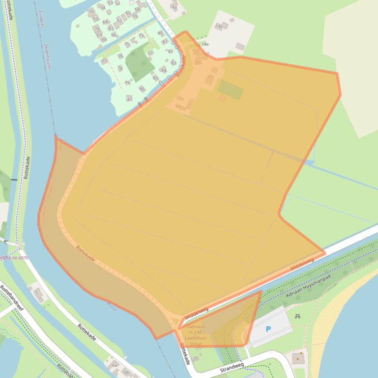 Kaart van postcodegebied 2761DZ.