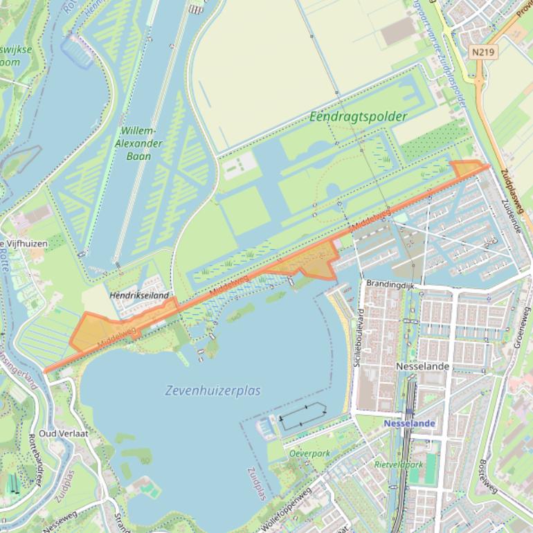 Kaart van postcodegebied 2761EB.